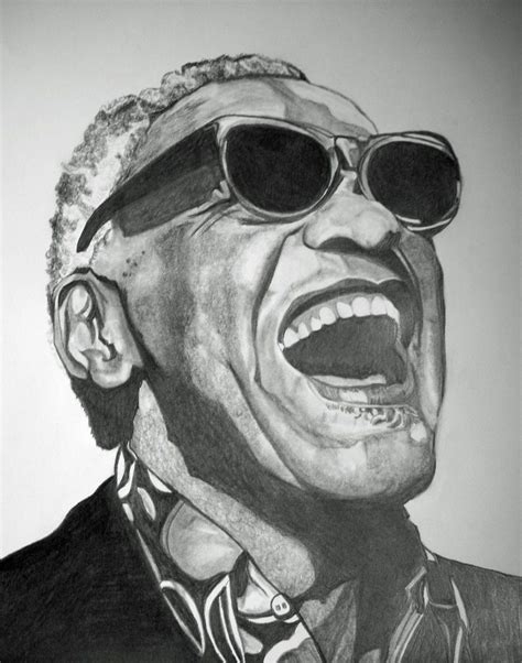 Ray Charles By Donna J On Deviantart Portrait Sketches Pencil Portrait