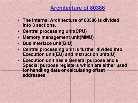 Ppt Features Of 80386 Two Versions Of 80386 Are Commonly Available