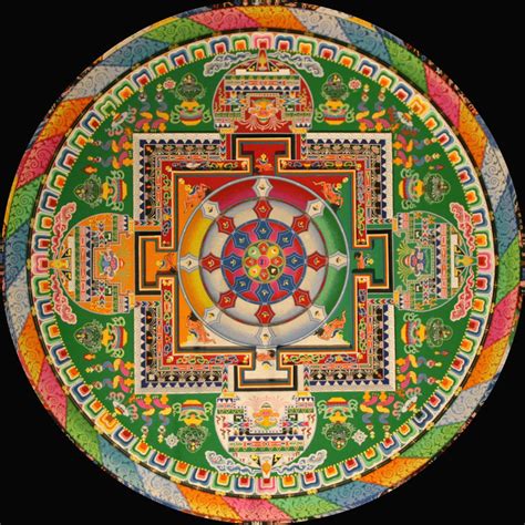 Buddhist Sand Mandala Tibetan Mandala Mandala Drawing Tibetan Sand