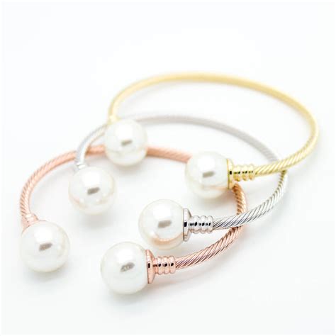 Pearl Bangle Bracelet Imsmistyle