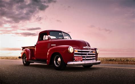 Chevrolet Roten Pickup Retro Altes Auto X Hd Hintergrundbilder Hd Bild