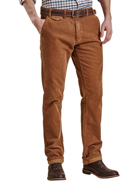 barbour neuston fine cord trousers in brown for men lyst