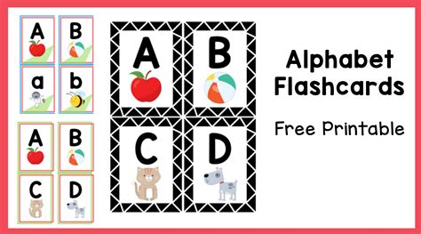 Large colorful alphabet flashcards for kindergarten & preschool! Alphabet Flashcards Free Printable - The Teaching Aunt