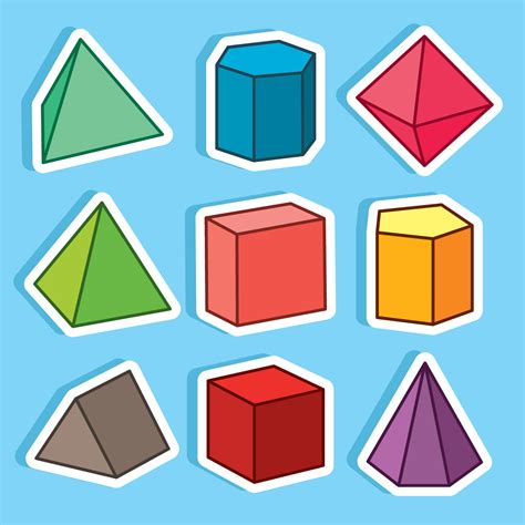 Nice Cartoon Geometric Prism Vector 184548 Vector Art At Vecteezy