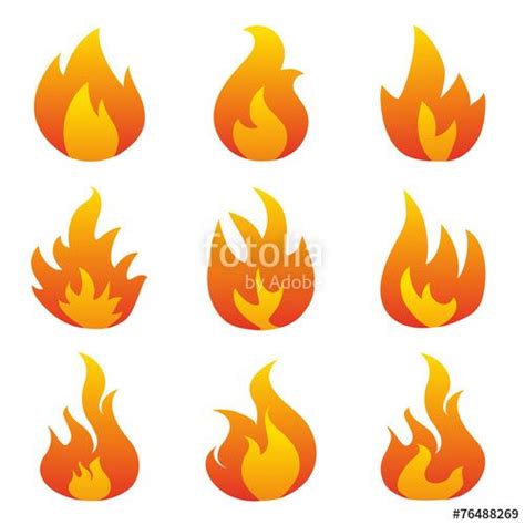 Vettoriale Flame Icons Feuerwehrmann Geburtstag Bilder Zum