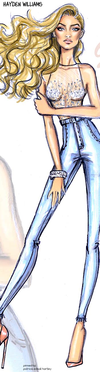 Gigi Hadid By Hayden Williams Fashion Illustration Illustration