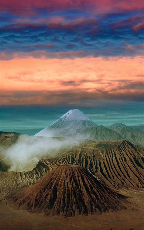 800x1280 Volcano Landscape Clouds Scenic 8k Nexus 7samsung Galaxy Tab
