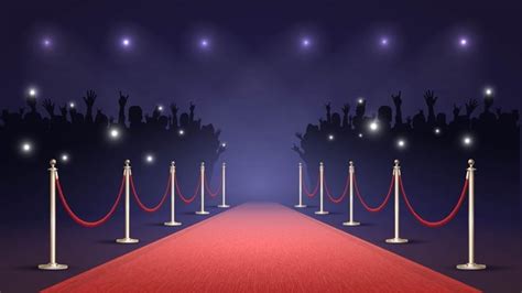 Real Red Carpet Background With Paparazzi