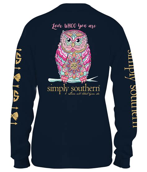 ls-whoo-navy | Southern shirts, Simply southern shirts, Simply southern ...