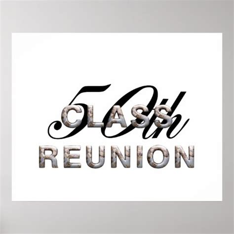 Tee 50th Class Reunion Posters Zazzle