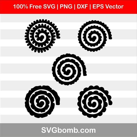 Rolled Flowers SVG DXF Vector Image – SVGBOMB