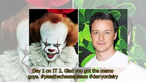 it chapter 2 set photo adult losers club chief james mcavoy confirms shoot start with pic youtube