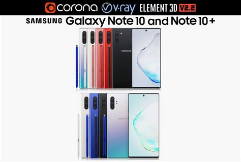 3d Samsung Galaxy Note 10 And Note 10 Plus All Colors