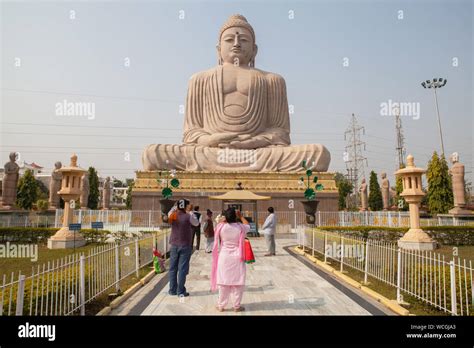 India Bihar Bodhgaya The Great Buddha Statue At Bodhgaya Stock Photo