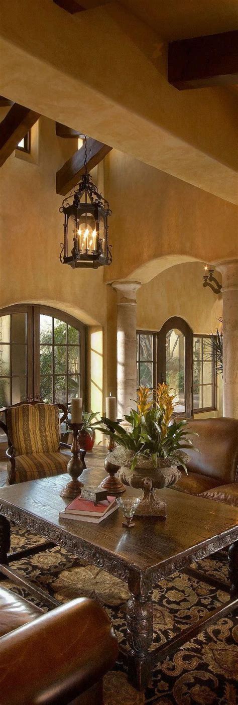 Cozy Sitting Area Love All The Arched Windows Mediterranean Tuscany