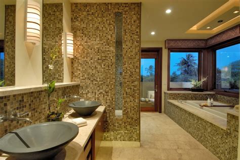Silver square mosaic tiled bathroom. 20+ Mosaic Tile Bathroom Designs, Decorating Ideas ...