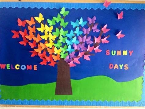 Pin By Ain Ashraf On Class Nature Theme Spring Bulletin Boards