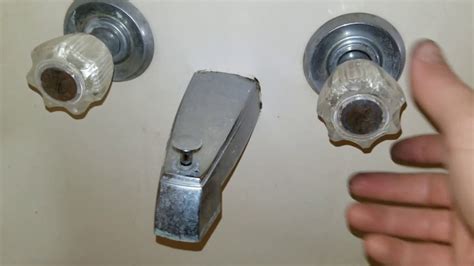 Exhibit bathtub shower head faucet control w/ valve brushed nickel g.b. DIY - Bathtub Faucet Repair - YouTube