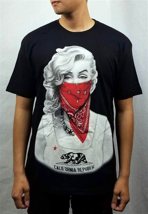 Konflic Gangster Marilyn Monroe With Red Bandana Classic Basic Etsy