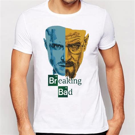 Promotion Breaking Bad Men T Shirts Retro T Shirt Tv Mr White Heisenberg Jessie Pinkman Funny