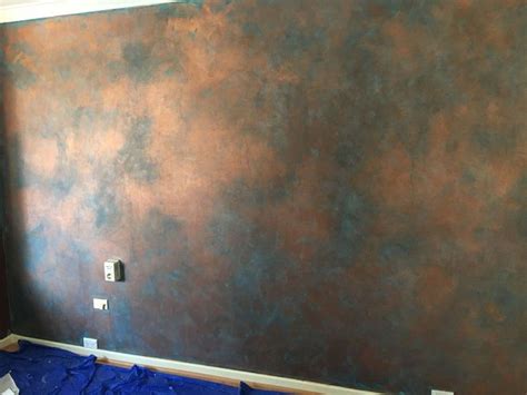 How To Paint A Faux Copper Feature Wall Diy Painted Feature Wall