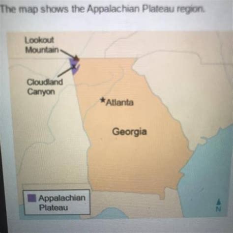 The Map Shows The Appalachian Plateau Region The Appalachian Plateau