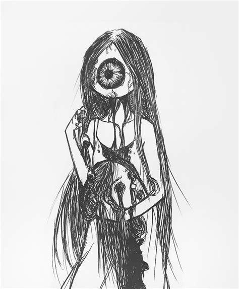 Freak By Ereshkigalh On Deviantart Horror Illustration Artwork
