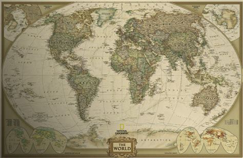 Mapa Mundi Poster National Geographic Antigo Vintage Decor R