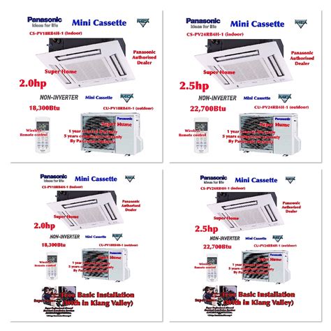 Get details of panasonic cassette ac dealers, panasonic cassette ac distributors, suppliers, traders, retailers and wholesalers with price list, ratings, reviews and buyers feedback. Panasonic Ceiling Mini Cassette Non-Inverter Air ...