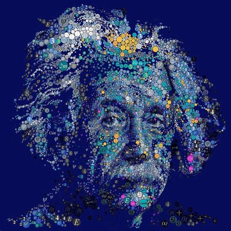 Einstein Quantum Leap Mosaic Portrait Of Albert Einstein