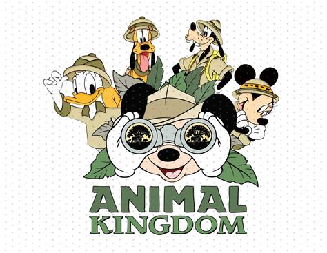 Animal Kingdom Mickey Mouse And Friends Sublimation Png
