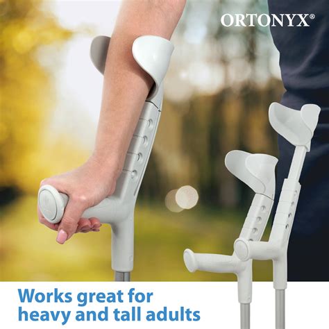 Ortonyx Adult Walking Forearm Crutches With Adjustable Arm Support