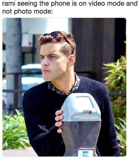 Rami Seeing The Phone Is On Video Mode And Not Photo Mode Rami Malek