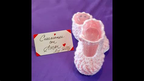 Zapatitos A Crochet Para Bebes De 0 A 3 Meses Youtube