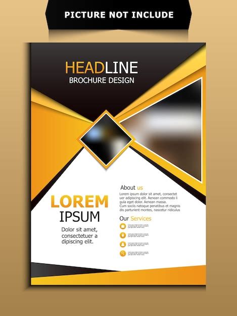 Premium Vector Yellow And Black Business Flyer