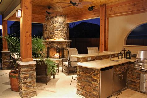 This colorful outdoor kitchen features tile countertops and a stainless. Upgrade Your Backyard with an Outdoor Kitchen