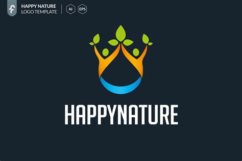 Happy Nature Logo #Nature#Happy#Templates#Logo | Natural logo, Templates, Logo templates