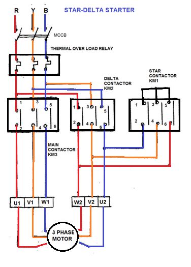 3 Phase Star Delta Motor Connection Diagram