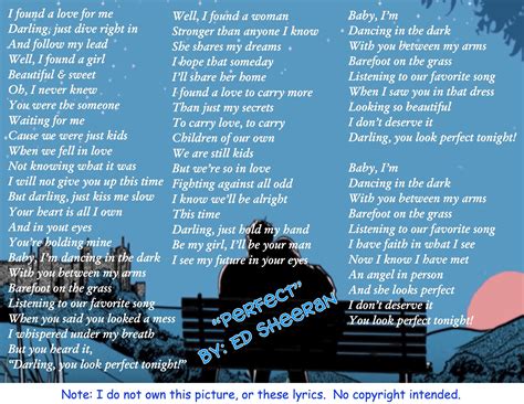 Perfect Lyrics Ed Sheeran | Ed sheeran lyrics, Lyrics ed sheeran, Perfect lyrics