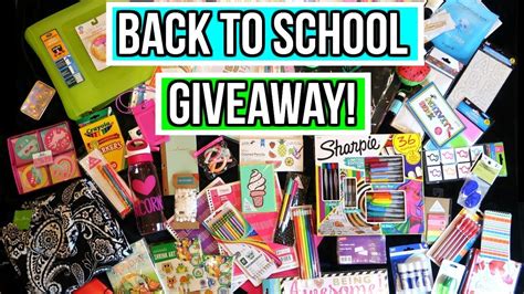 Huge Back To School Giveaway 2017 School Supplies And More Youtube