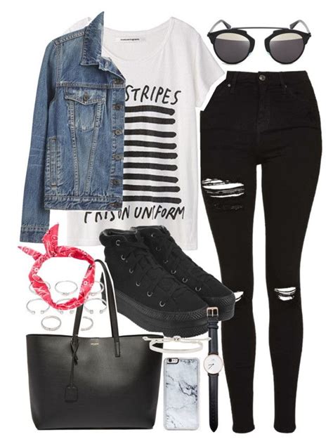 Outfit With Ripped Jeans And A Denim Jacket By Ferned On Polyvore