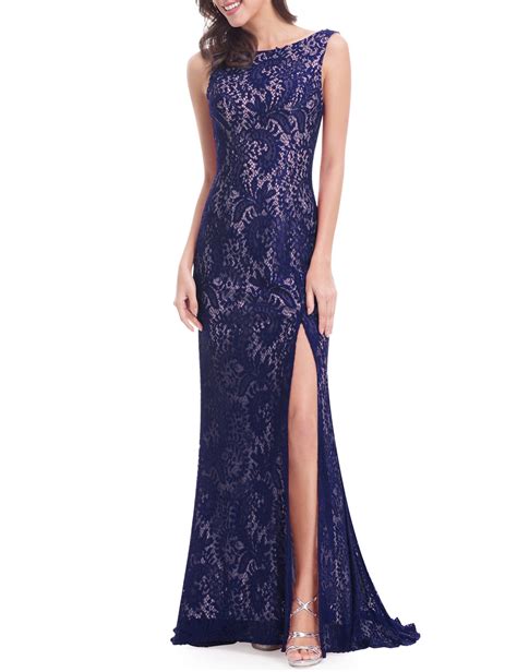 Maxi Lace Formal Evening Party Dress Long Split Banquet Dress 08859