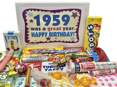 Retro Candy Yum 1959 63rd Birthday T Ideas Nostalgic Candy