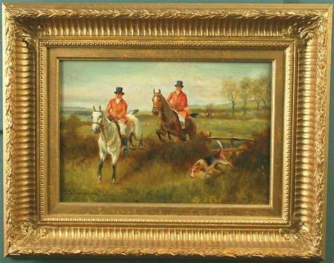 John Sanderson Wells Fox Hunting Paintings Pair For Sale Antiques
