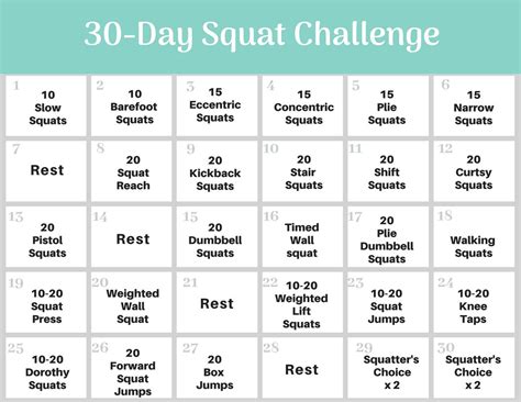 15 best new squat 30 day challenge exercise aarpauto