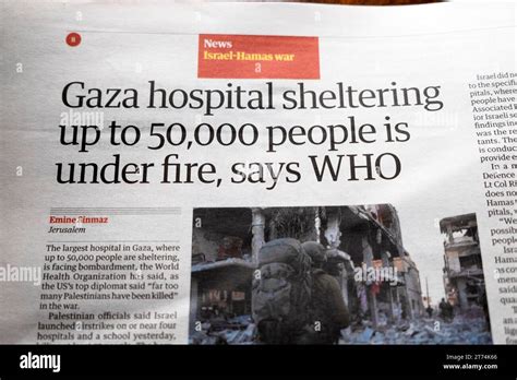 'Gaza hospital sheltering up to 50,000 people is under fire, says WHO