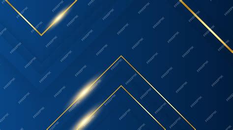 Premium Vector Luxury Dark Blue Abstract Background With Golden Lines