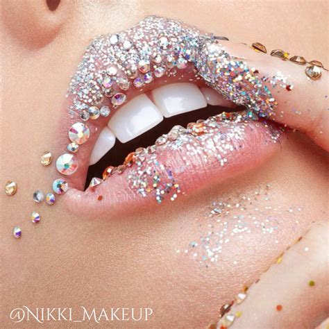 embellished crystal lips macro beauty work by nikkimakeup1 with images lip art makeup