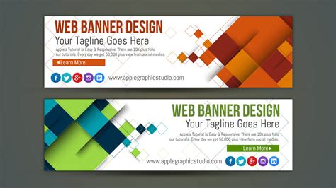 How To Design Your Own Web Banner Photoshop Tutorial Apple Graphic