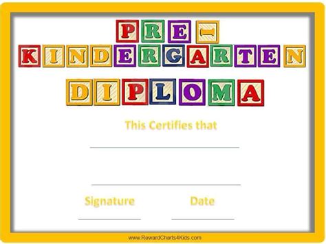 Sample Preschool Certificates